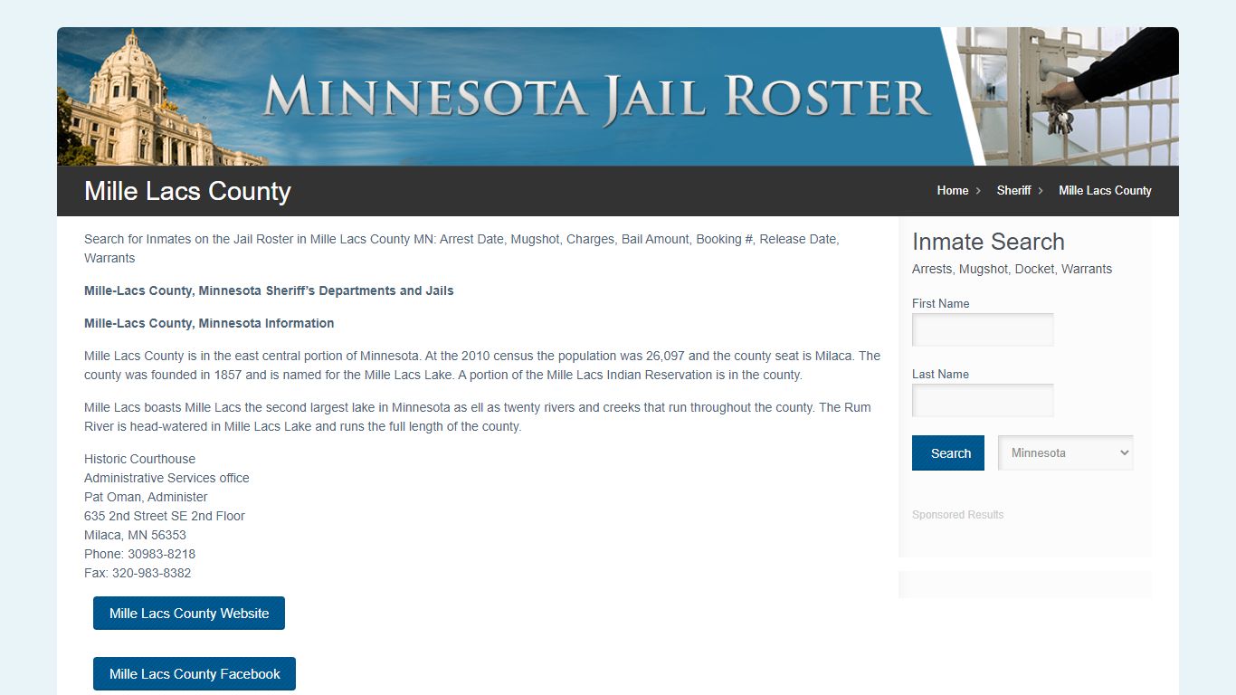Mille Lacs County | Jail Roster Search